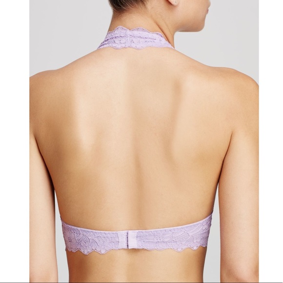 Free People Gallon Lace Halter Bralette lilac Sz XS TP - Picture 4 of 4
